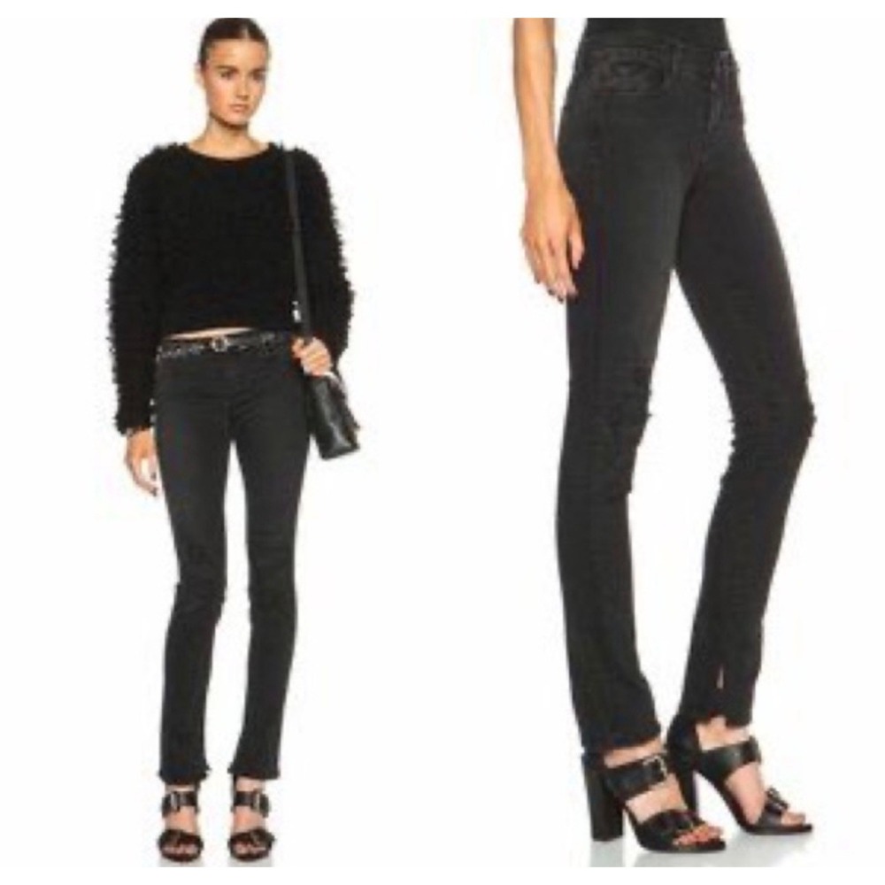 J Brand Jeans Rail Break Up Skinny Faded Black Distressed 27‎ Mid Rise Stretch